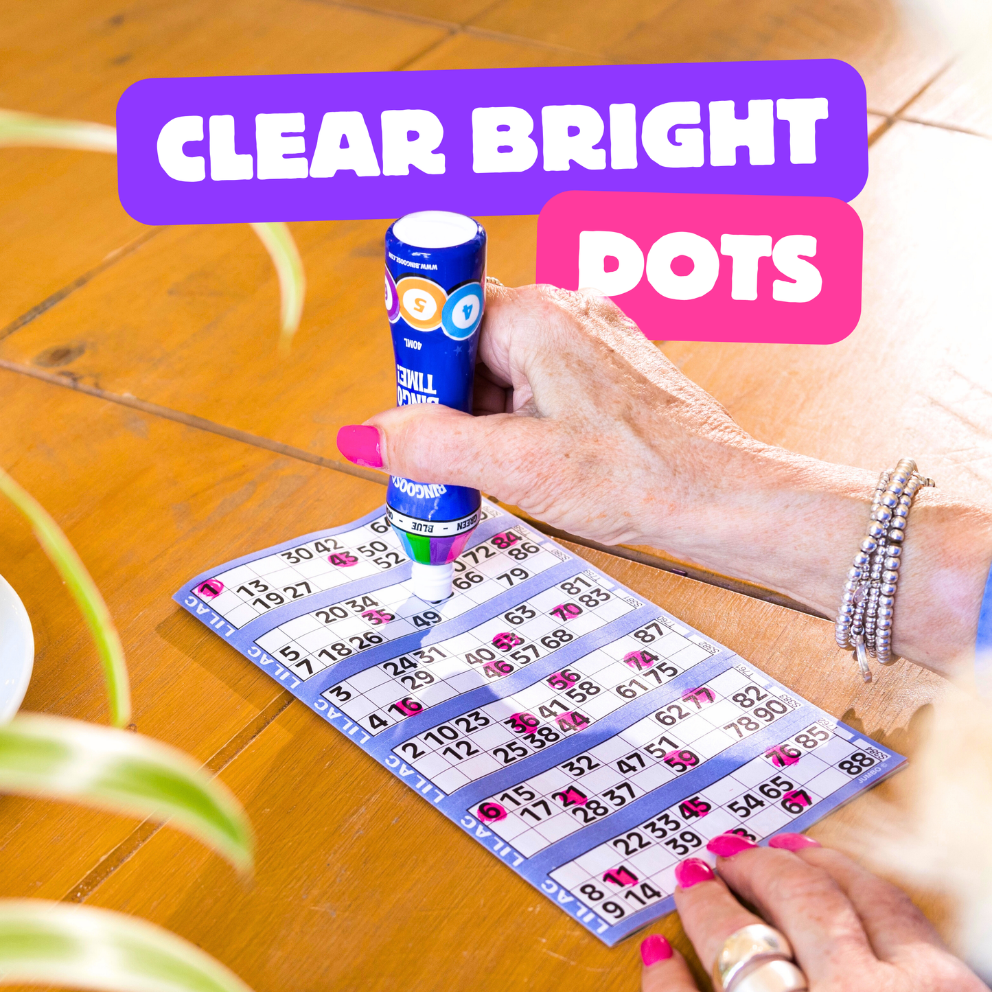 Bingoose Bingo Dabbers Pack of 6 for Dotting Game Books, Tickets, Sheets & Cards - Sponge Tip Jumbo Bingo Pens with Bright Marker Ink - Screw Top, Non Leak Dot Markers - Long-Lasting Daubers for Game Night Fun